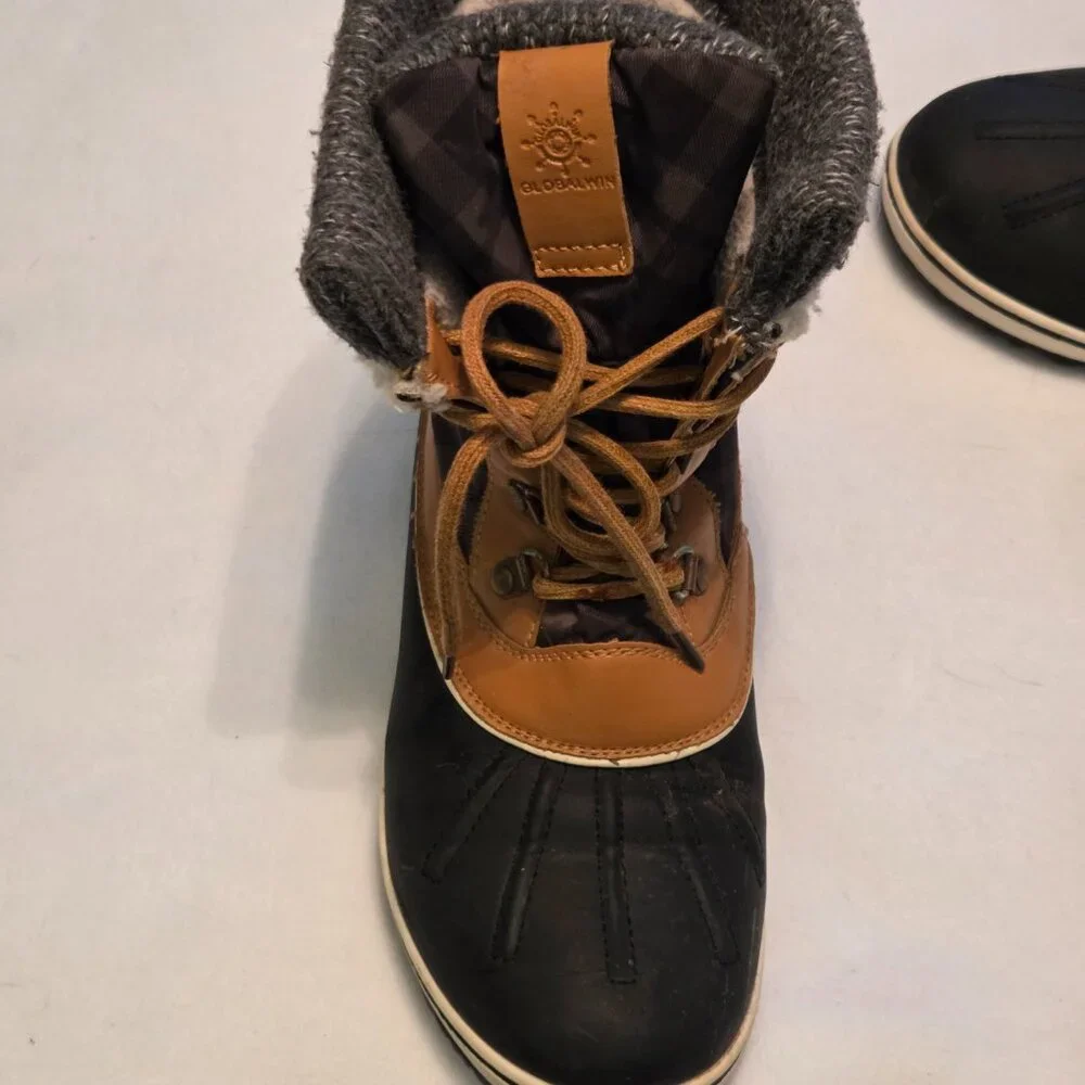 Globalwin Women's Waterproof Winter Snow Boots Sz 10 Mid-Calf